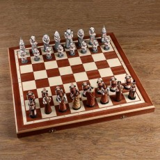 Шахматы "Мраморные", 55.5 х 55.5 см, король h-10.5 см, пешка h-7 см