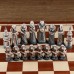 Шахматы "Мраморные", 55.5 х 55.5 см, король h-10.5 см, пешка h-7 см