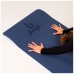 Коврик для йоги 183 × 61 × 0,6 см, двухцветный, цвет синий
