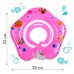 Круг детский на шею, для купания, «Рыбки», с погремушками, двухкамерный, цвет розовый