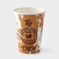 Стакан бумажный одноразовый «Чай-кофе», 350 мл, 50 шт/уп