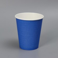 Стакан бумажный "Синий" для горячих напитков, 250 мл, диаметр 80 мм