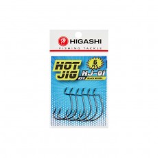 Офсетные крючки HIGASHI Hot Jig HJ-01, крючок № 3/0, черный никель, 6 шт., набор, 02049