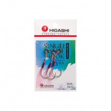 Крючки HIGASHI Single Assist Hook SA-001, размер крючка 16, белый никель,3 шт., набор, 05028 91906