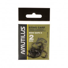 Крючок Nautilus Sting Carp Wide gape X S-1144, цвет BN, № 2, 10 шт.