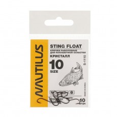 Крючок Nautilus Sting Float Кристалл S-1110, цвет BN, № 10, 10 шт.