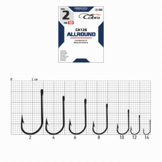 Крючки Cobra ALLROUND, серия CA126, № 10, 10 шт.