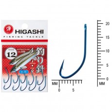 Крючок HIGASHI Akitakitsune ringed, крючок № 12, 10 шт., набор, голубой, 01347