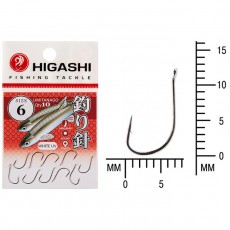 Крючок HIGASHI Umitanago ringed, крючок № 6, 10 шт., набор, белый UV, 01352