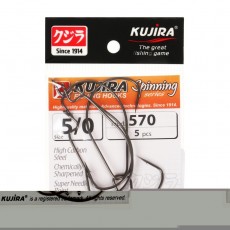 Крючки офсетные Kujira Spinning 570, цвет BN, № 5/0, 5 шт.