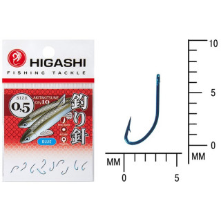 Крючок HIGASHI Akitakitsune ringed, крючок № 0.5, 10 шт., набор, зеленый, 04894