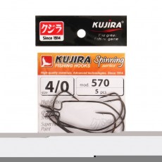 Крючки офсетные Kujira Spinning 570, цвет BN, № 4/0, 5 шт.