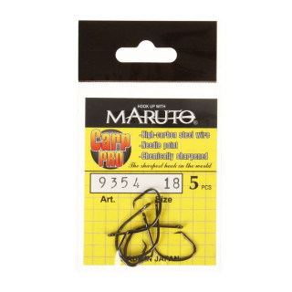 Крючки карповые Maruto 9354, цвет BN, № 18 Carp Pro, 5 шт.