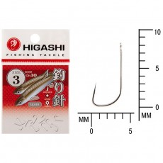 Крючок HIGASHI Sode ringed, крючок № 3, 10 шт., набор, серебристый, 03675