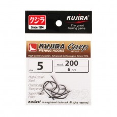 Крючки карповые Kujira Carp 200, цвет BN, № 5, 6 шт.