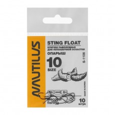 Крючок Nautilus Sting Float Опарыш S-1106, цвет BN, № 10, 10 шт.