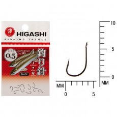 Крючок HIGASHI Umitanago ringed, крючок № 0.5, 10 шт., набор, черный, 03677