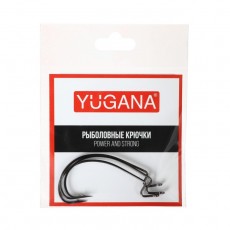 Крючки офсетные YUGANA Wide range worm, № 3/0, 3 шт.