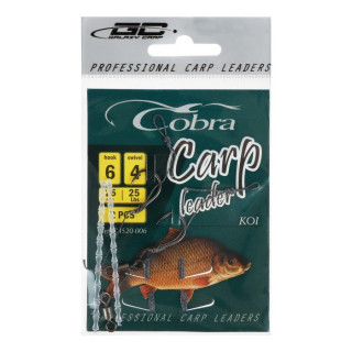 Крючки Cobra CARP KOI, № 06, 2 шт., с поводком 25 см