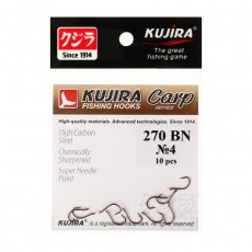Крючки карповые Kujira Carp 270, цвет BN, № 4, 10 шт.