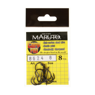 Крючки карповые Maruto 8624, цвет BN, № 8 Carp Pro, 8 шт.