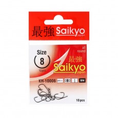 Крючки Saikyo KH-10006 Sode Ring BN № 8, 10 шт