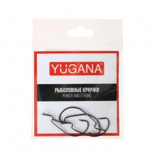 Крючки офсетные YUGANA Wide range worm big eye, № 4, 4 шт.