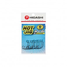 Офсетные крючки HIGASHI Hot Jig HJ-01, крючок № 2, черный никель, 10 шт., набор, 02046