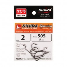 Крючки офсетные Kujira Spinning 505, цвет BN, № 2, 5 шт.