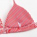 Купальник женский раздельный MINAKU "Stripe", размер 50, цвет красный