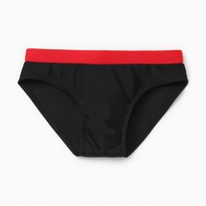 Плавки купальные для мальчика MINAKU, цвет чёрный/красный, рост 110-116
