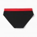 Плавки купальные для мальчика MINAKU, цвет чёрный/красный, рост 134-140