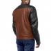 Куртка Bravo 7, кожа, коричневая, чёрная, размер M