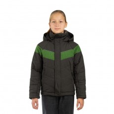 Куртка детская Junior, цвет серо-зеленый, ткань плащевая, рост 152-158, 11-13 лет