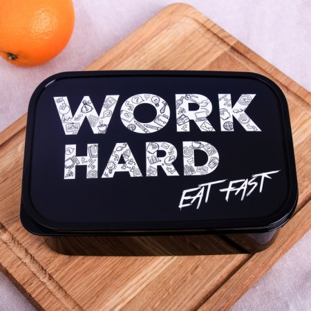 Ланч-бокс «Work hard», 1.2 л