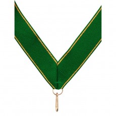 Лента для медали, ширина 24 мм, цвет зелёный