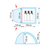 Палатка Bell 3 (V2), 325 х 240 х 205 см, цвет зелёный