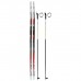 Комплект лыжный: пластиковые лыжи 190 см с насечкой, стеклопластиковые палки 150 см, крепления NNN, цвета МИКС