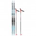 Комплект лыжный: пластиковые лыжи 160 см без насечек, стеклопластиковые палки 120 см, крепления SNS
