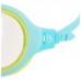 Полумаска для плавания с берушами, детская, цвет голубой/жёлтый