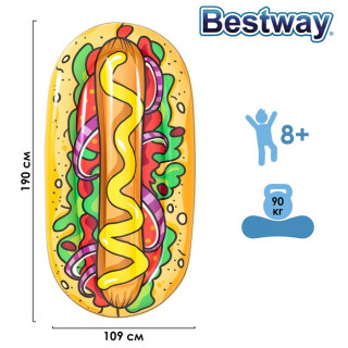 Матрас для плавания «Хот-дог», 190 x 109 см, 43248 Bestway