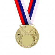 Медаль под нанесение, 1 место, золото, d=5 см