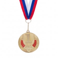 Медаль призовая с заливкой, 1 место, золото, d=5 см