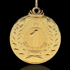 Медаль призовая, 1 место, золото, d = 5 см