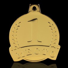Медаль призовая, 1 место, золото, d = 4,5 см
