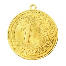 Медаль призовая 196 диам 5 см. 1 место. Цвет зол