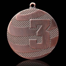Медаль «3 место», бронза, без ленты, d = 5 см