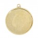 Медаль под нанесение, золото, d=4 см
