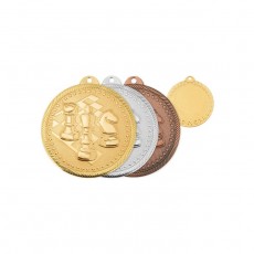 Медаль «Шахматы», d=50 мм, толщина 2 мм, цвет золото