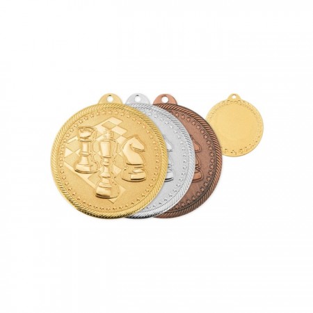 Медаль «Шахматы», d=50 мм, толщина 2 мм, цвет золото